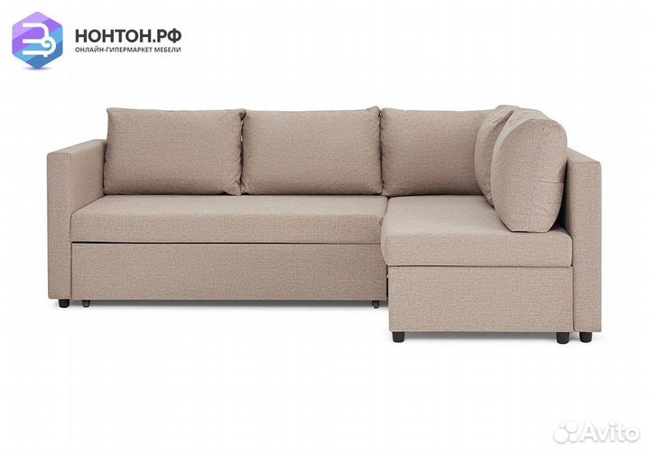 Диван угловой дельфин Мансберг лайт бежевый