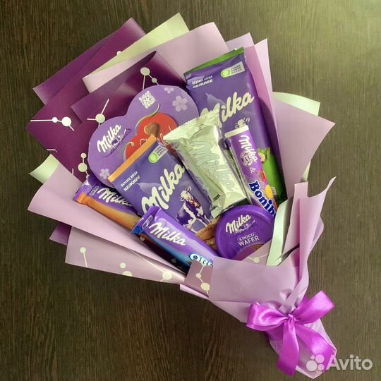 Сладкие букеты из шоколада и конфет