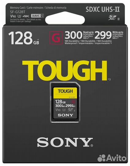 Sony sdxc 128Gb Tough UHS-II 299/300M