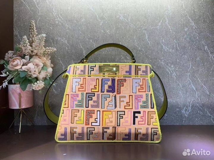 Жаккардовая сумка fendi