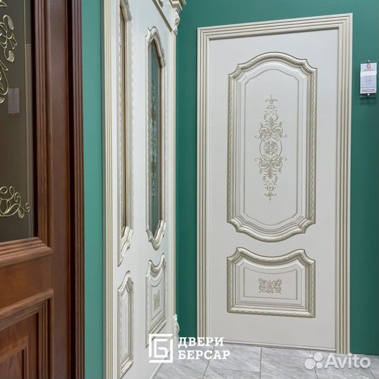 Двери Соло Эр белое золото