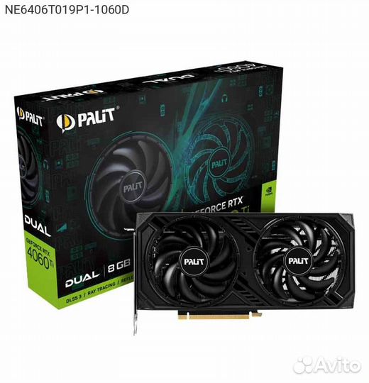 Видеокарта Palit nVidia GeForce RTX 4060 Ti Dual G