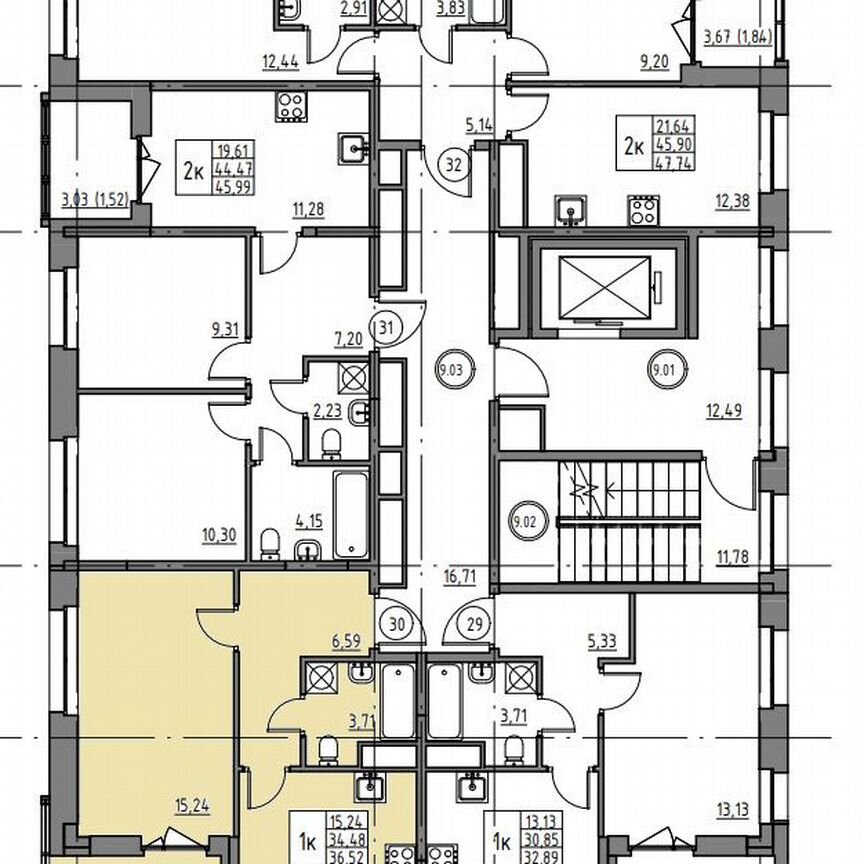 1-к. квартира, 36,5 м², 9/12 эт.