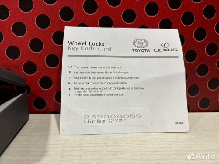 Гайка колесная Lexus Es axzh10 A25afxs 2.5