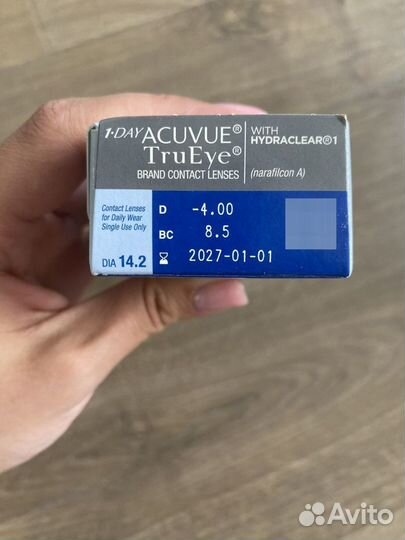 Линзы acuvue trueye 1 day -4