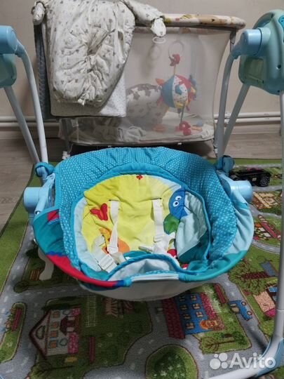 Детские электронные качели шезлонг