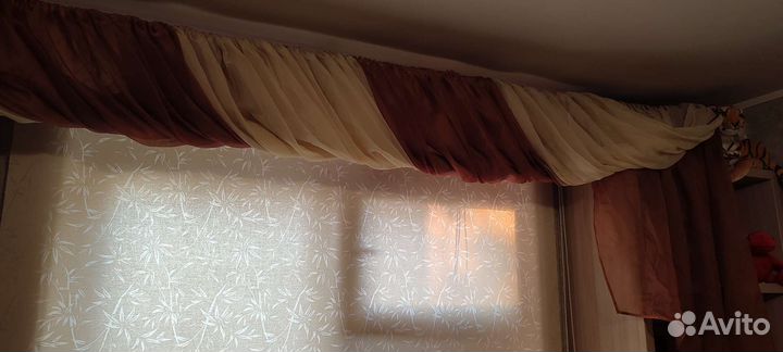 Шторы с ламбрикеном бу