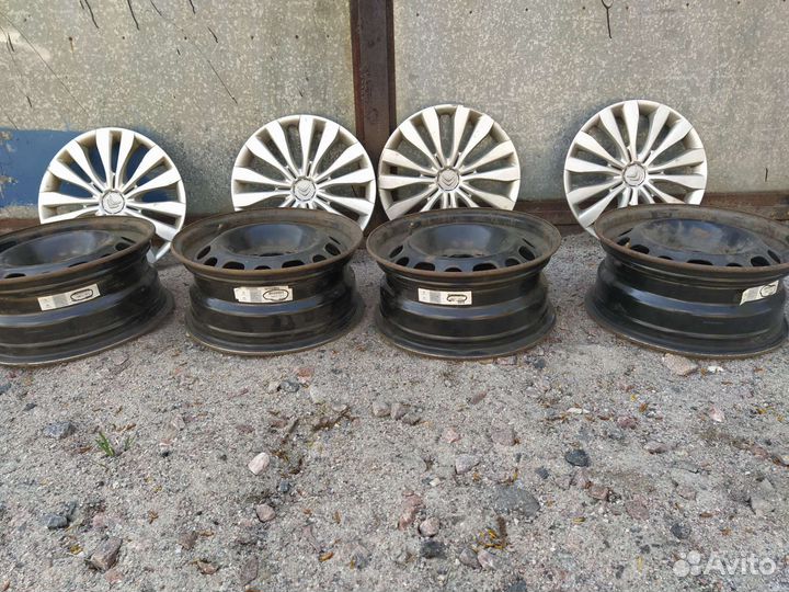 Оригинальные диски + колпаки Citroen C4
