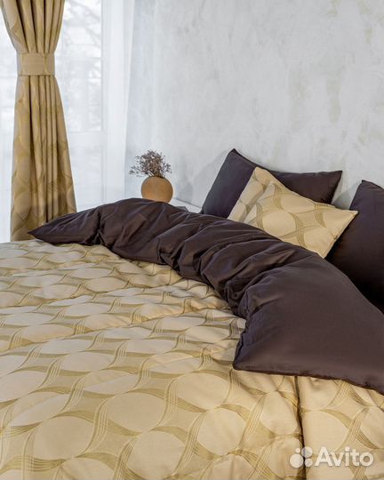 Новое покрывало Альба золотой песок жаккард