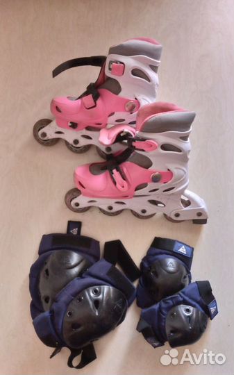 Роликовые коньки детские раздвижные 35-38 размер