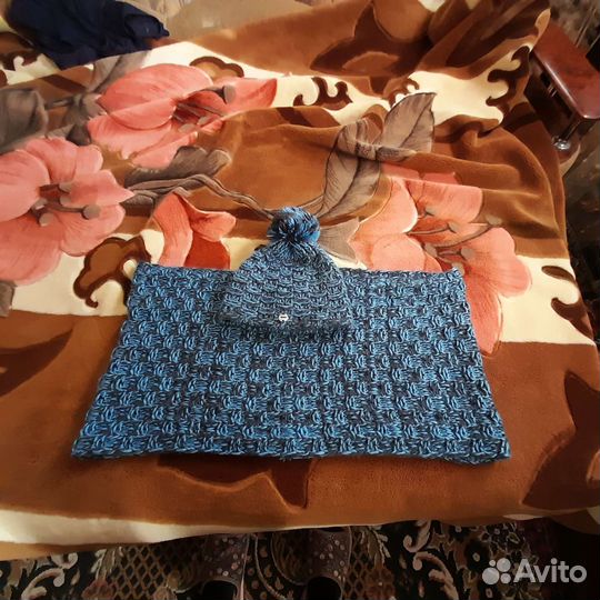 Комплект шапка и снуд женский