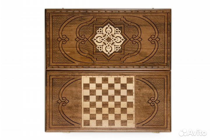 Нарды и шашки резные Узор из золота 60 х 60 см бук Армения 62602