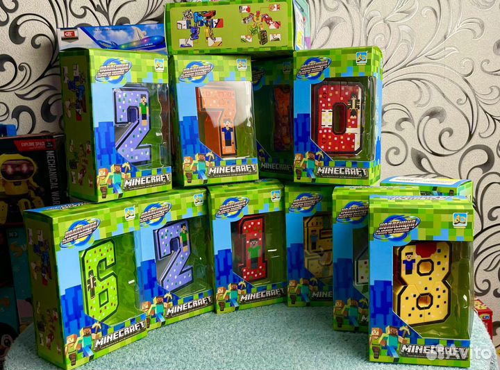 Цифры майнкрафт трансформер детские игрушки