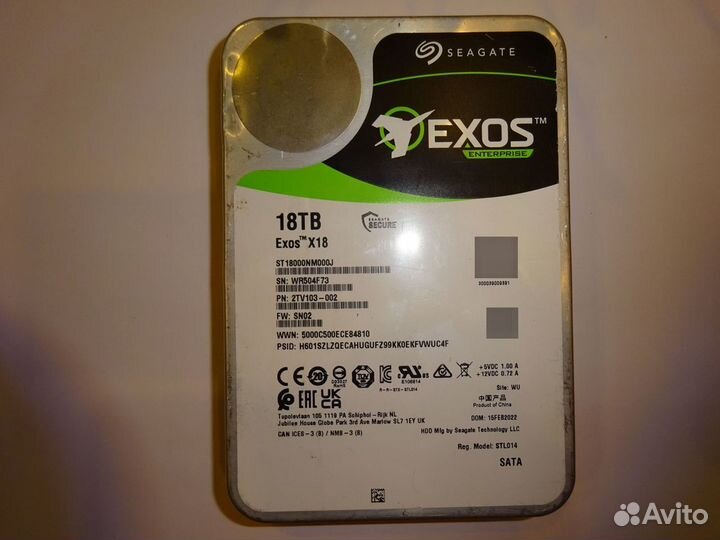 HDD SATA 3.5 Seagate Exos X18 18Tb на запчасти