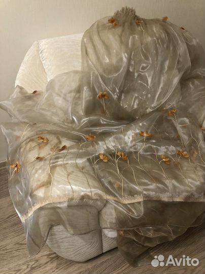 Готовая штора из органзы