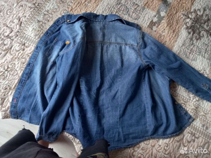 Джинсовая рубашка фотурино