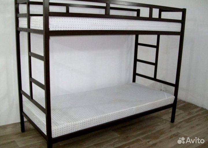 Двухъярусная кровать манеж с высокими бортиками