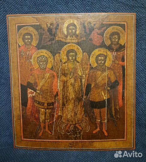 Старинная икона Ангел Хранитель
