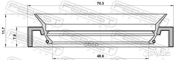 Сальник кпп 95HAY-50700812R 95HAY-50700812R Febest