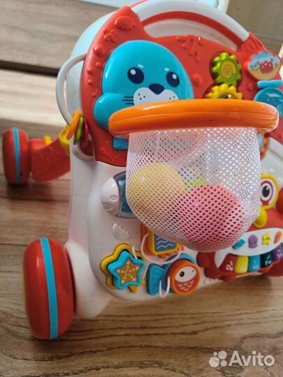 Развивающий центр ходунки-каталка, столик, 2в1