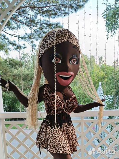 Ростовая кукла Поздравление Африканка Пирожков