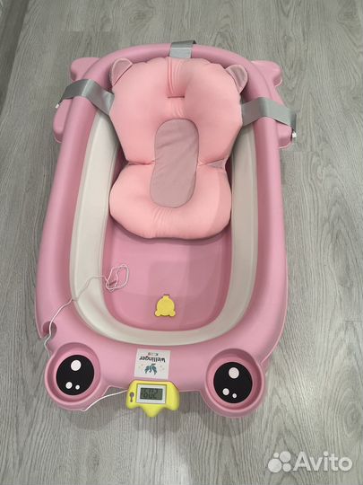 Ванночка для купания складная с термоментром