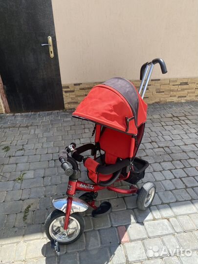 Трехколесный велосипед с ручкой для мамы