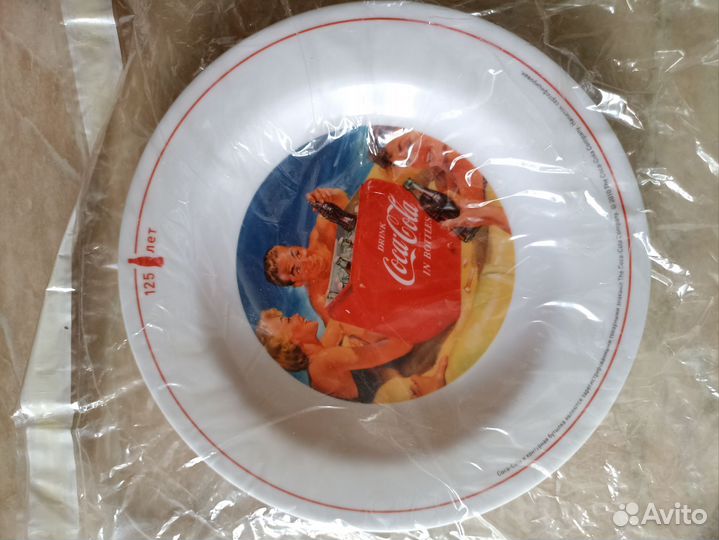 Тарелки Coca-Cola в ретро-стиле пластиковые новые