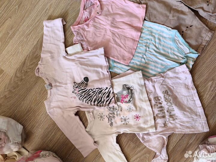 Большой пакет вещей на девочку с 0 до 6 мес