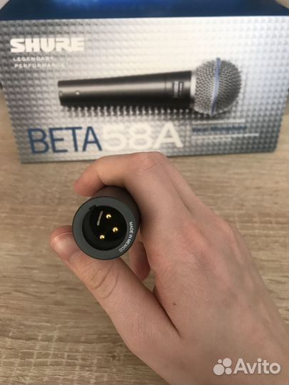 Микрофон Shure beta 58a, разъем XLR 3 pin