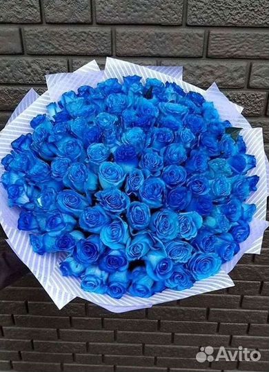 Доставка букетов и цветов. Синие розы