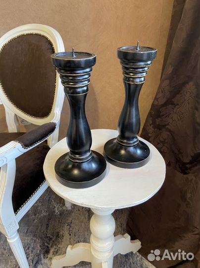 Подсвечники из дерева