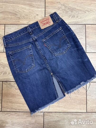 Джинсовая мини юбка levis