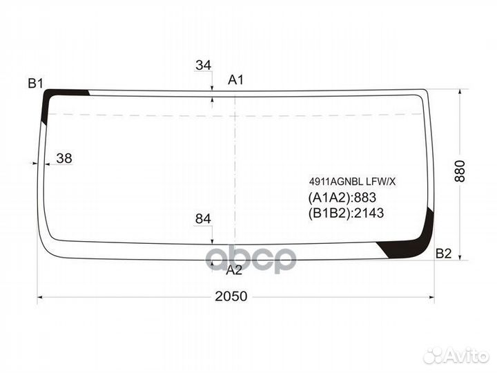 Стекло лобовое Man Tga-Series 00-07 / Tgl-Serie