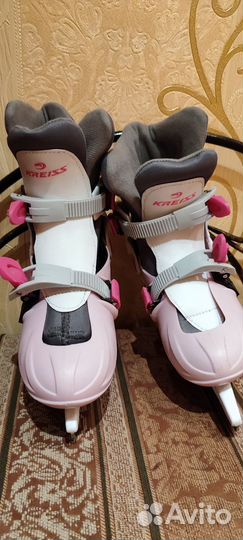 Коньки детские раздвижные 33 36