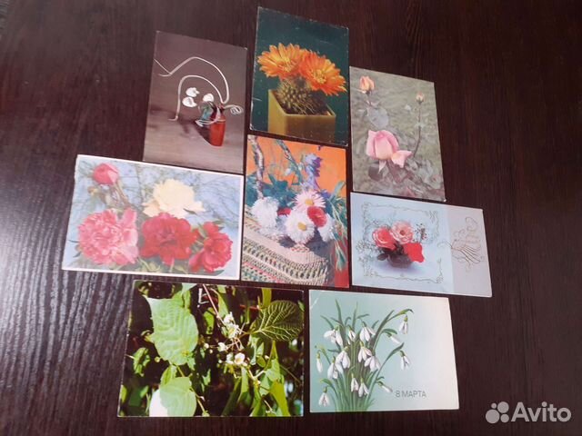 Открытки СССР цветы