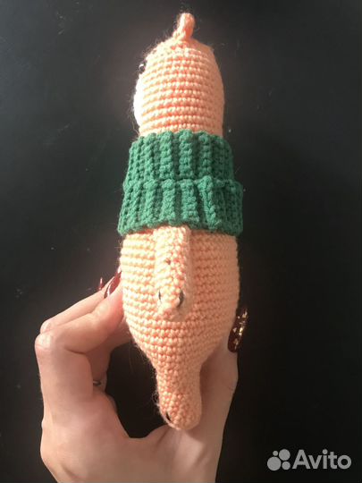 Вязаный медведь игрушка