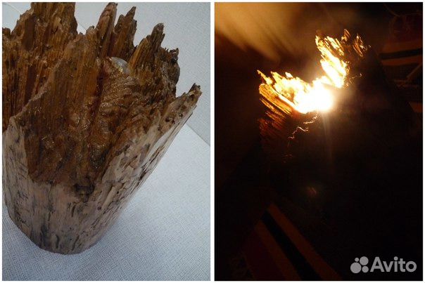 Светильник из дерева