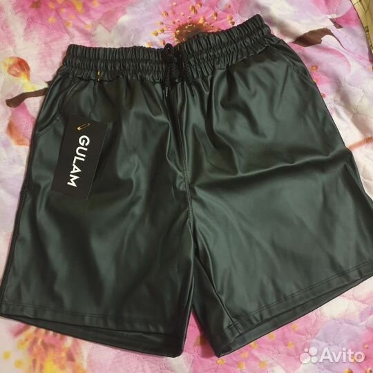 Шорты кожаные новые