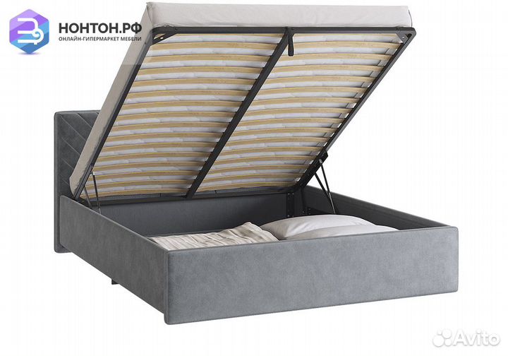 Кровать Сандра 2 1.6 м серая