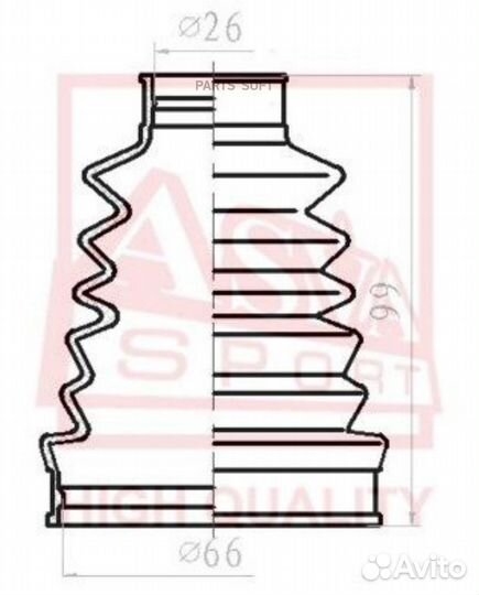 Asva asbt-intg пыльник шрус (комплект без смазки)