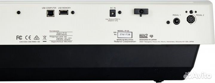 Цифровое пианино Roland FP 30X WH, белое