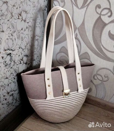 Cумка из хлопкового шнура эко