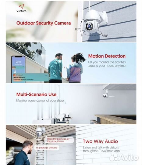 Камера видеонаблюдения Tuya PC660T, Новая