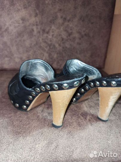 Сабо мюли шлепанцы босоножки нат.кожа 37р