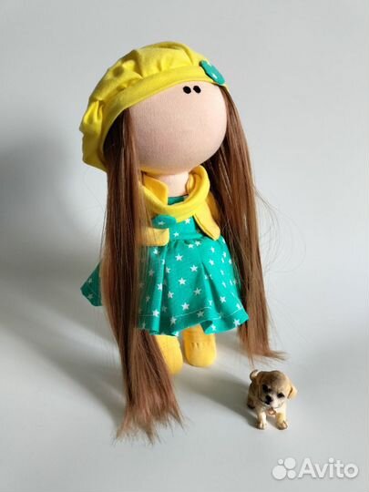 Интерьерная текстильная кукла ручной работы