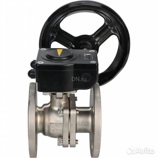 Кран шаровой DN.ru BV3232P(2pc) -FP-F-ISO-H Ду150 Ру16 полнопроходной двухходовой, нержавеющая сталь