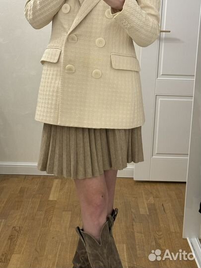 Новая трикотажная юбка в складку