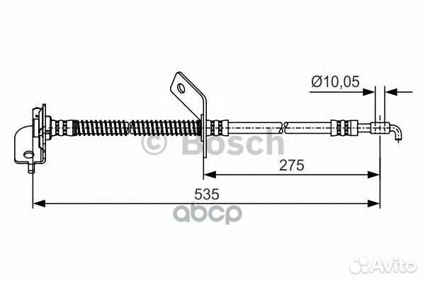 Шланг тормозной передний левый 1 987 481 414 Bosch