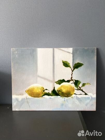Натюрморт маслом «Лимоны»